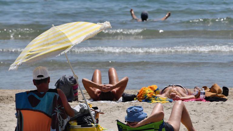 Peoples on the Beach