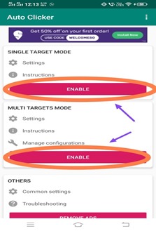 Enable Android Auto Clicker
