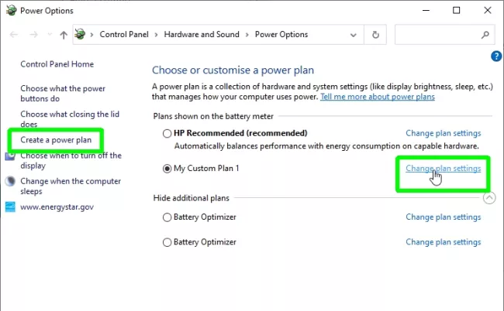 Create a power plan - Create Power Plan