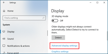 Advanced Display Settings