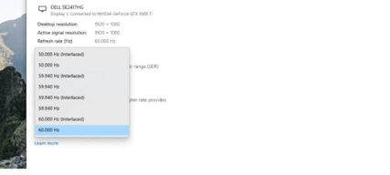 Change Refresh Rate of Monitor