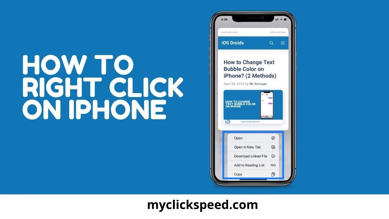 How to Right Click on iPhone? | Quick Guide